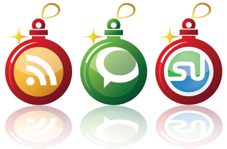 free vector Free Early Christmas Social Networking Vector Icons